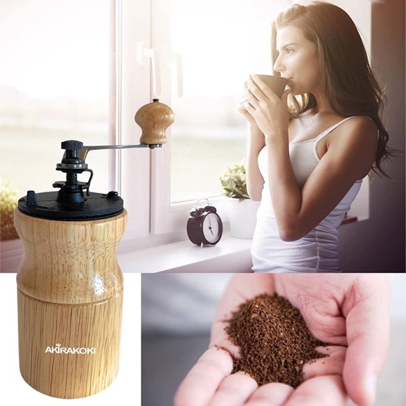 AKIRAKOKI Dining Akirakoki Manual Coffee Bean Grinder Wooden Mill